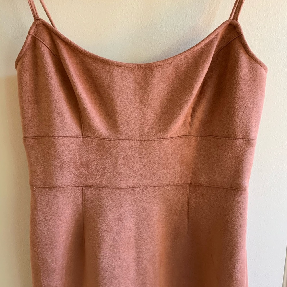 BCBG suede midi bodycon dress size small